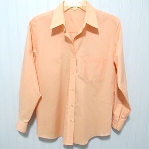 Foxcroft Wrinkle-Free Dress Shirt, Peach, Size 6